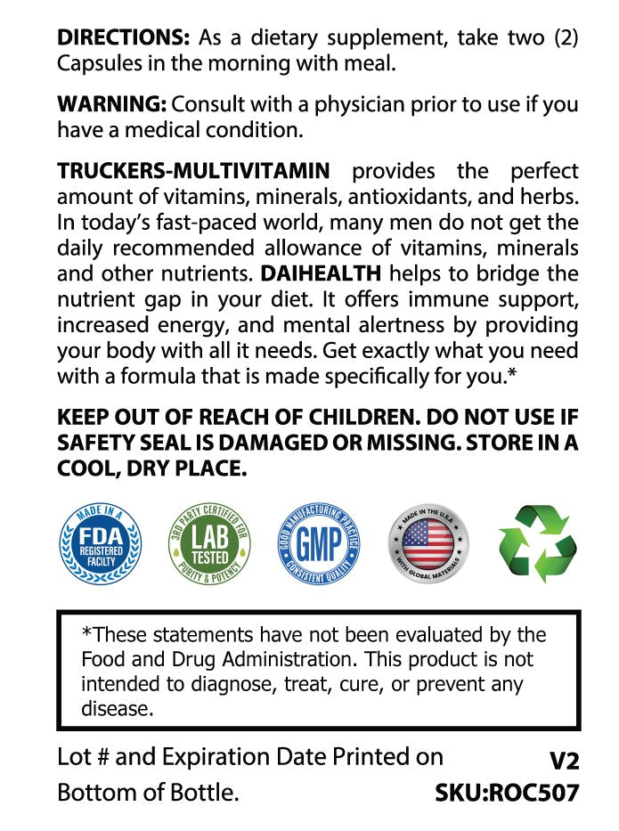 Best Men's Multivitamin Truckers-Multivitamin